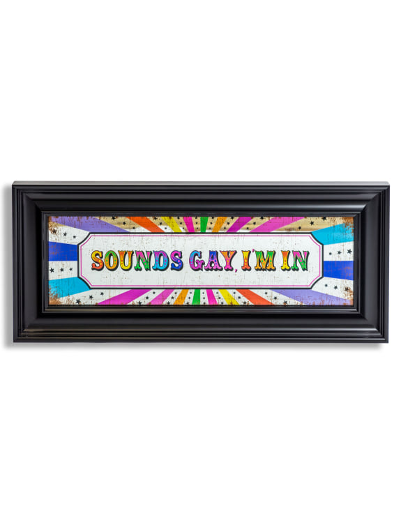 Large Mirrored 'Sounds Gay I'm In' Wall Sign
