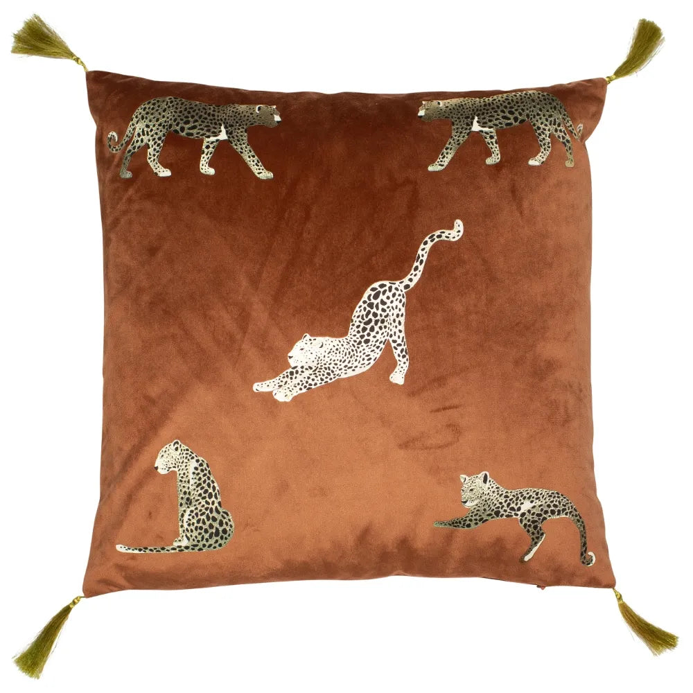 Set of 2 Feline Rust Cushions