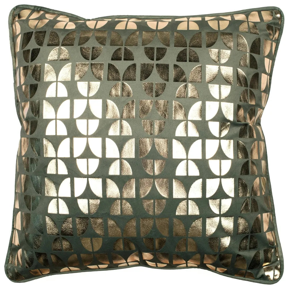 Set of 2 Metallic Sage Cushions