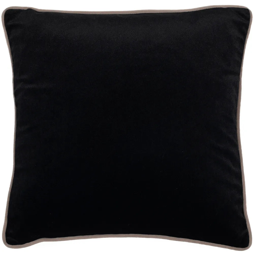 Set of 2 Twofaced Black And Cream Cushions