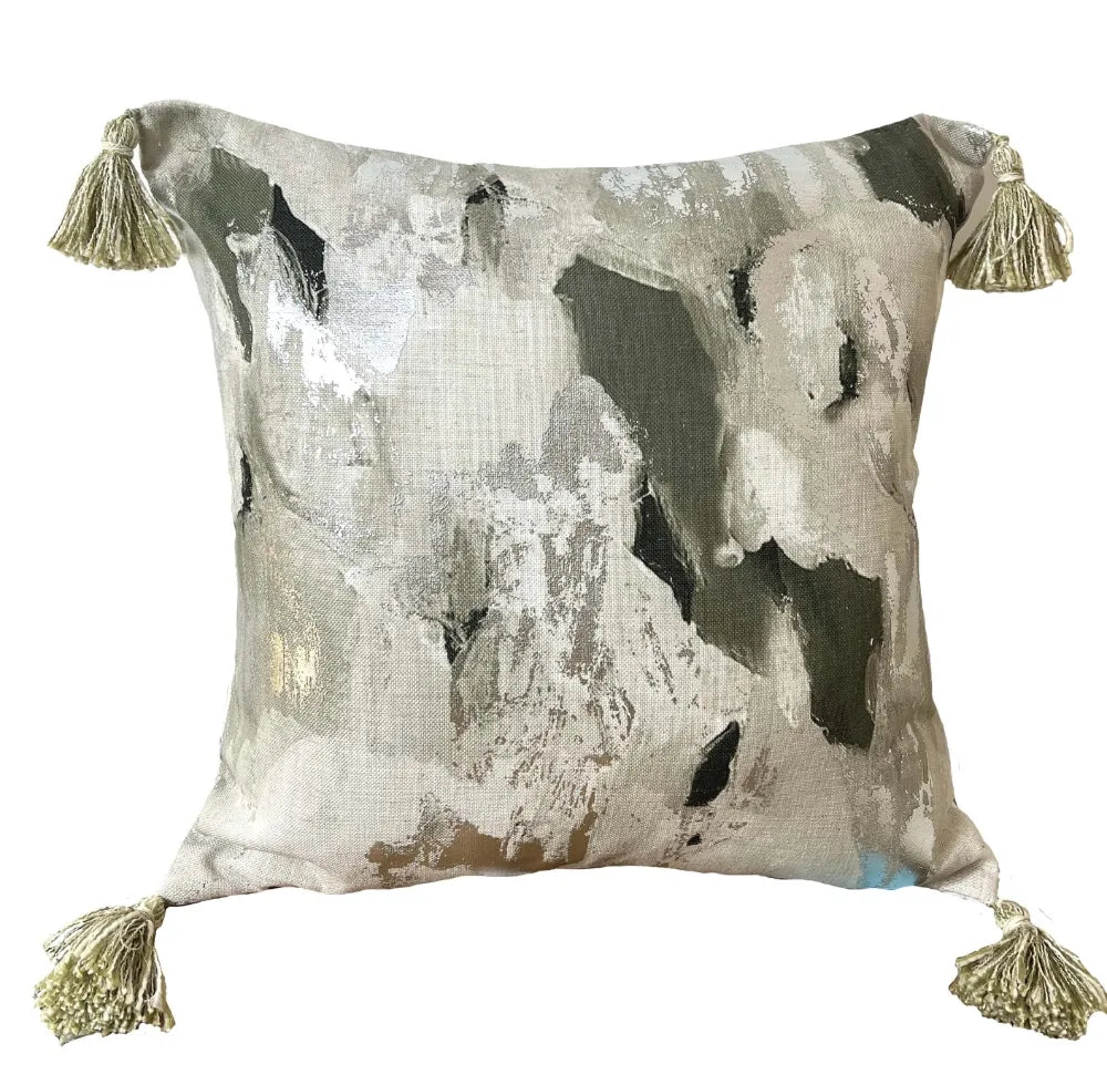 Set of 2 Vision Olive Cushions