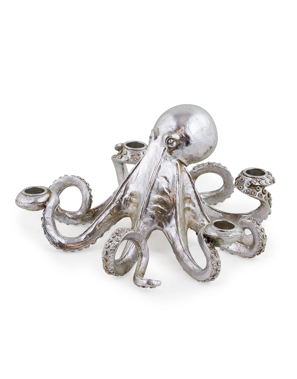 Silver Octopus Candle Holder
