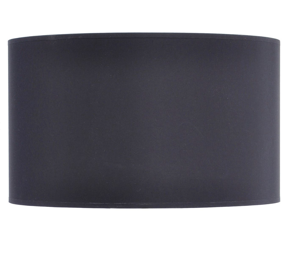 Black and Silver Lined Drum 20" Lampshade