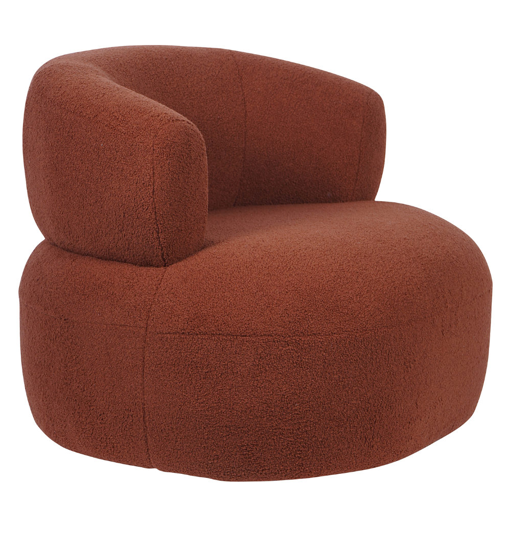 Lucy Occasional Chair in Boucle Terracotta