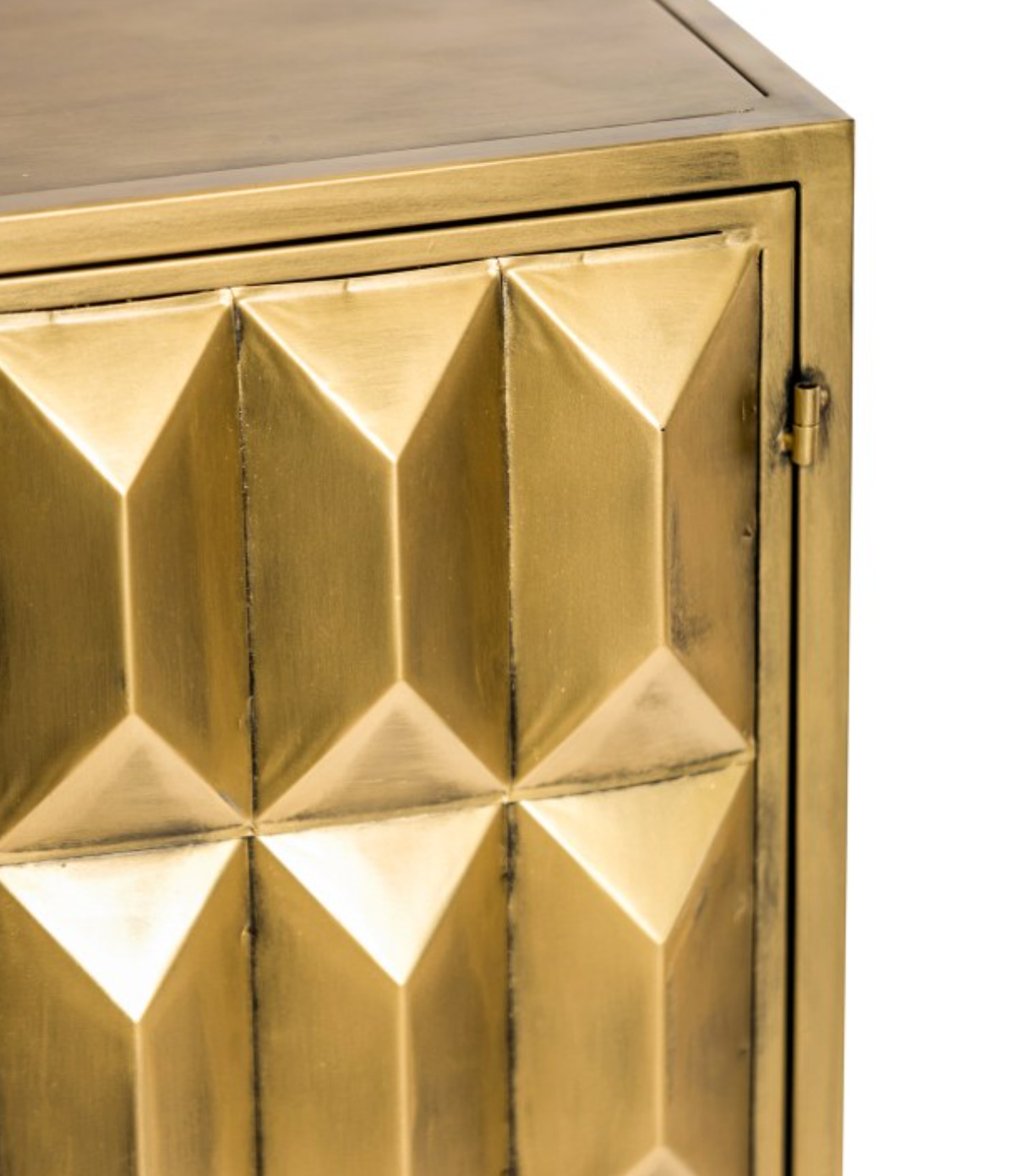 Industrial Gold "Fitzgerald" Large Metal Sideboard