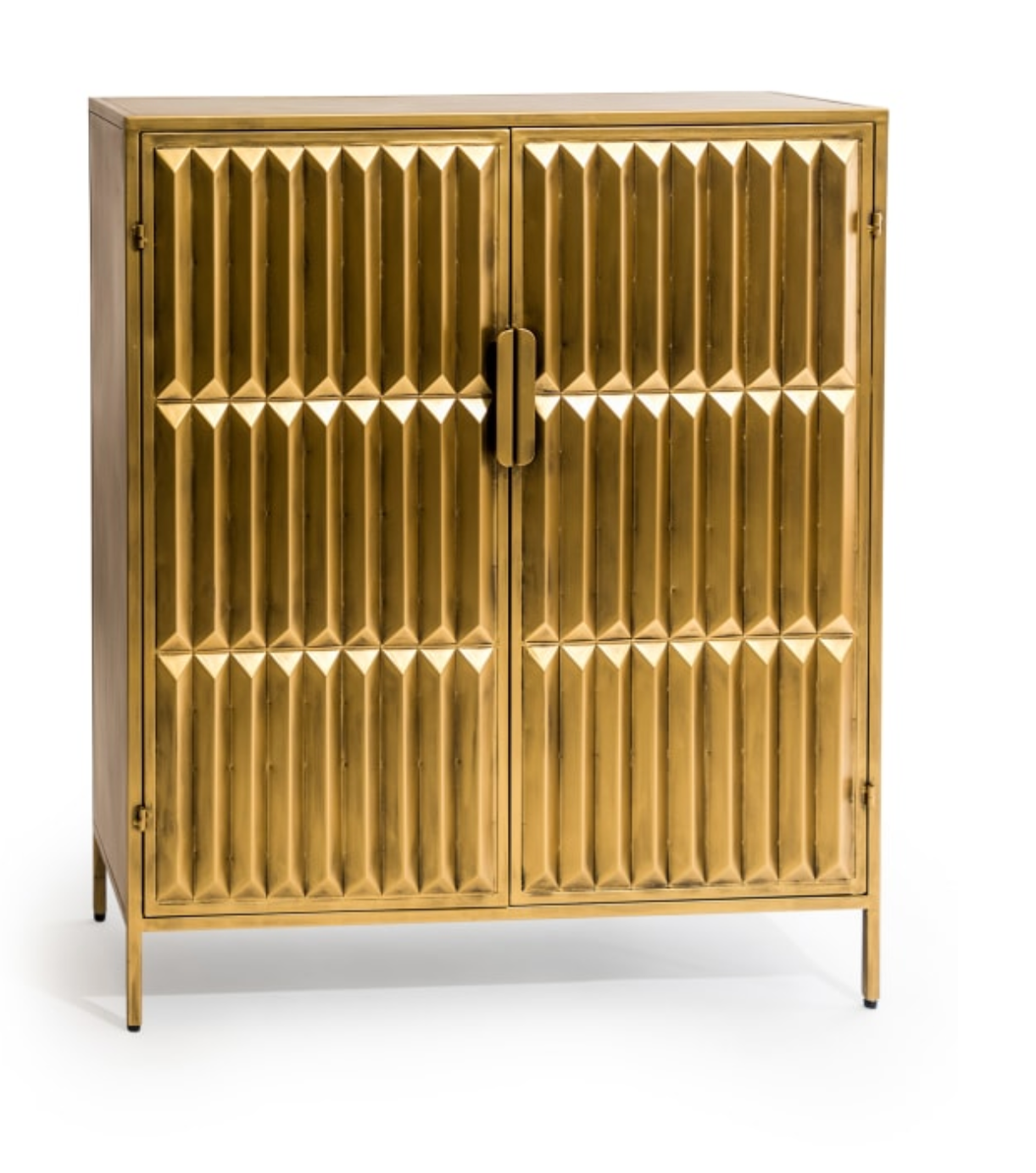 Industrial Gold "Fitzgerald" 2 Door Metal Side Cabinet
