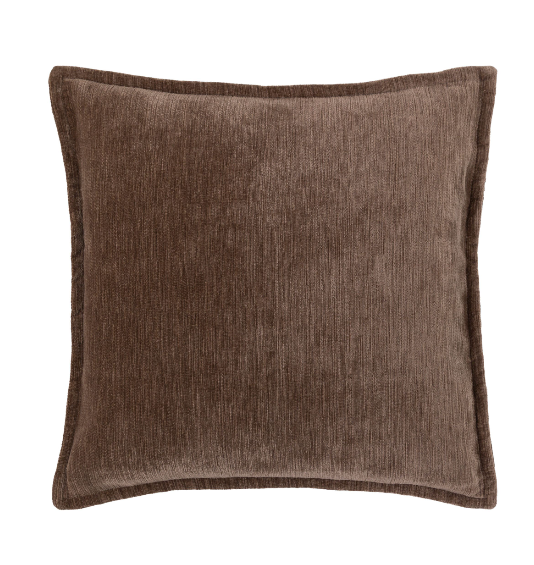 mocha chenille cushion