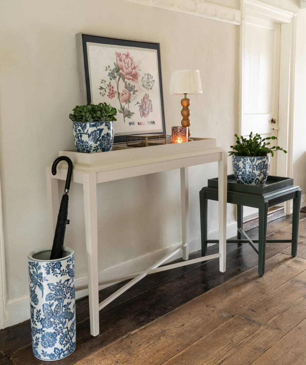 Laura Ashley Blue and White Adain Porcelain Large Planter