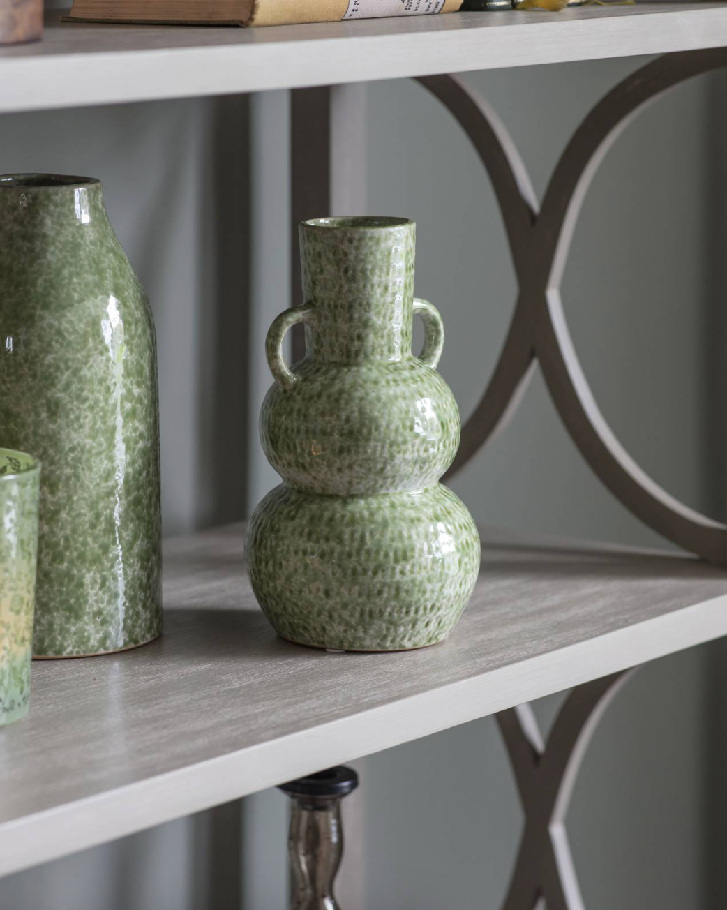 Laura Ashley Green Laneham Stoneware Vase Small