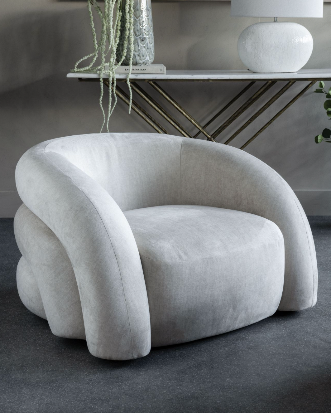 Cassy Cream Upholstered Snug Chair