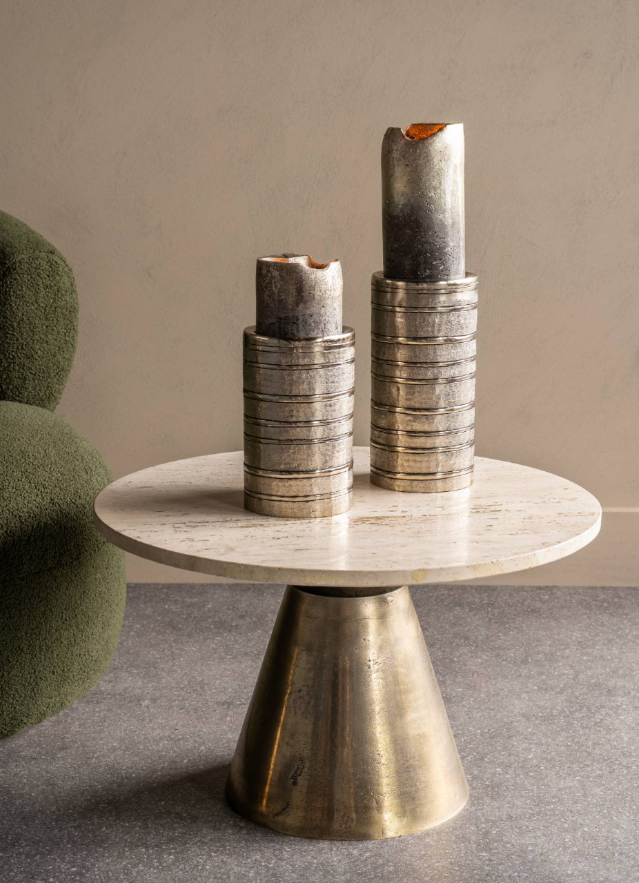 Gilver Rings Pillar Large Candle Holder