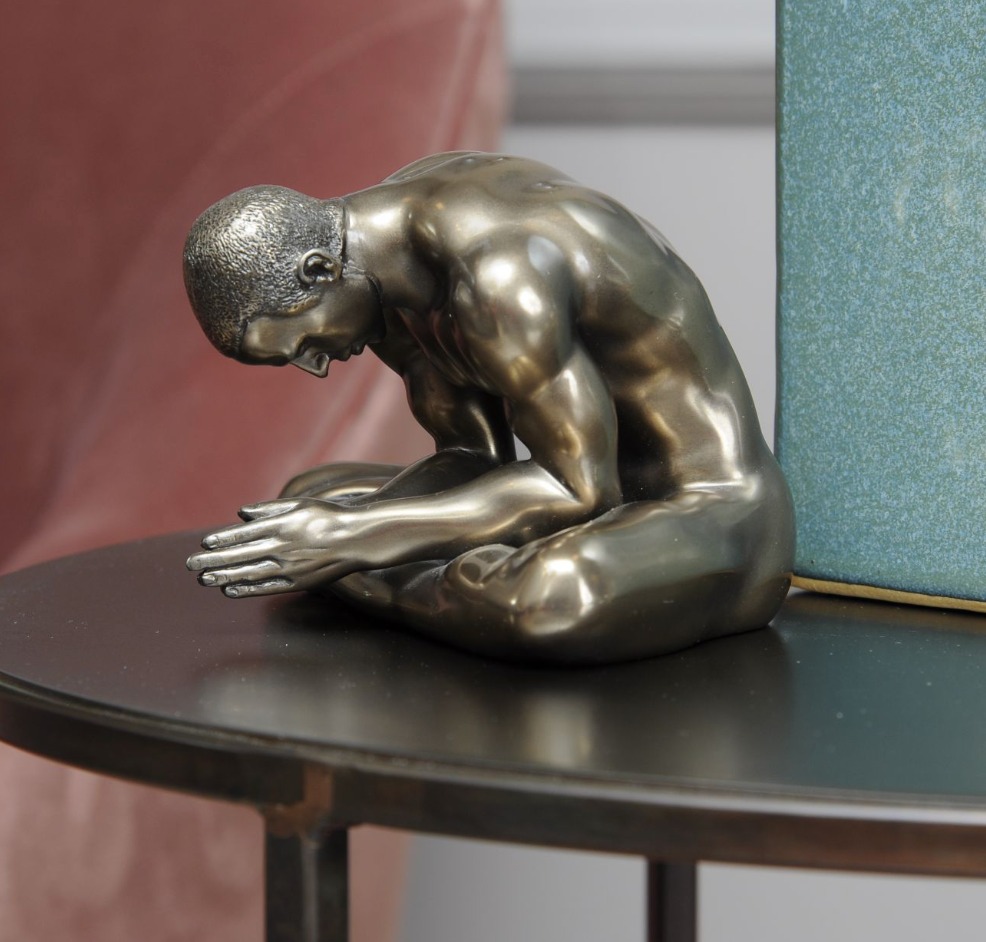 Meditating Man Sculpture