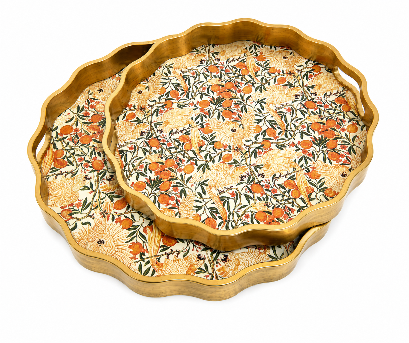 Decorative tray with floral pattern