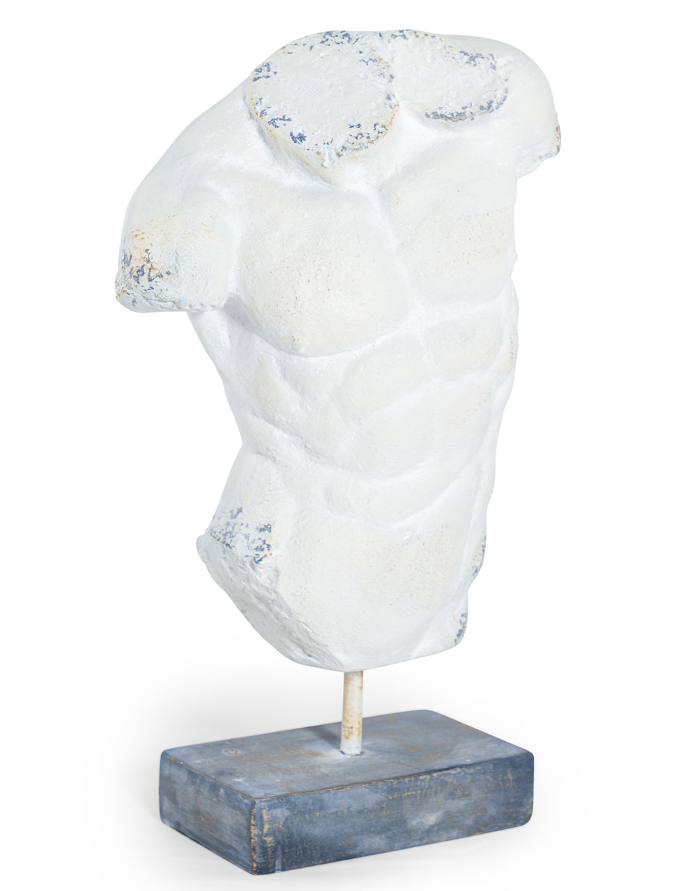 Rustic Stone Effect Classical Male Torso on Base