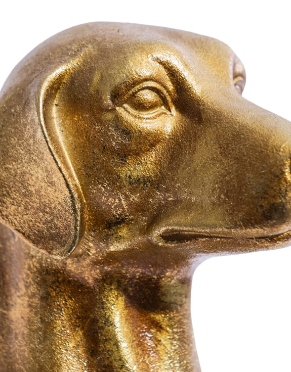 Antique Gold "Helpful Hound" Umbrella Stand