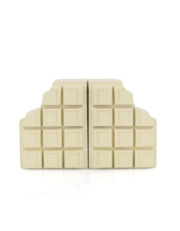 Set of White Chocolate Bars Bookends