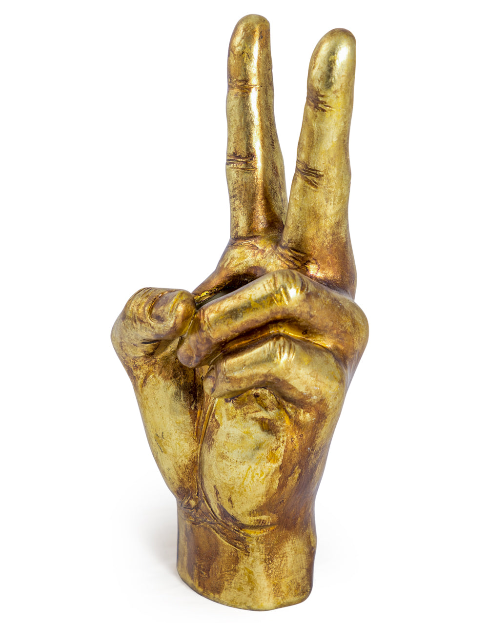 Large Antique Gold 'Peace' Hand Ornament