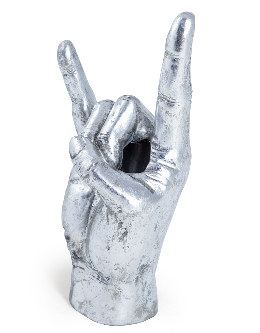 Large Antique Silver 'Rock on!' Hand Ornament (Copy)