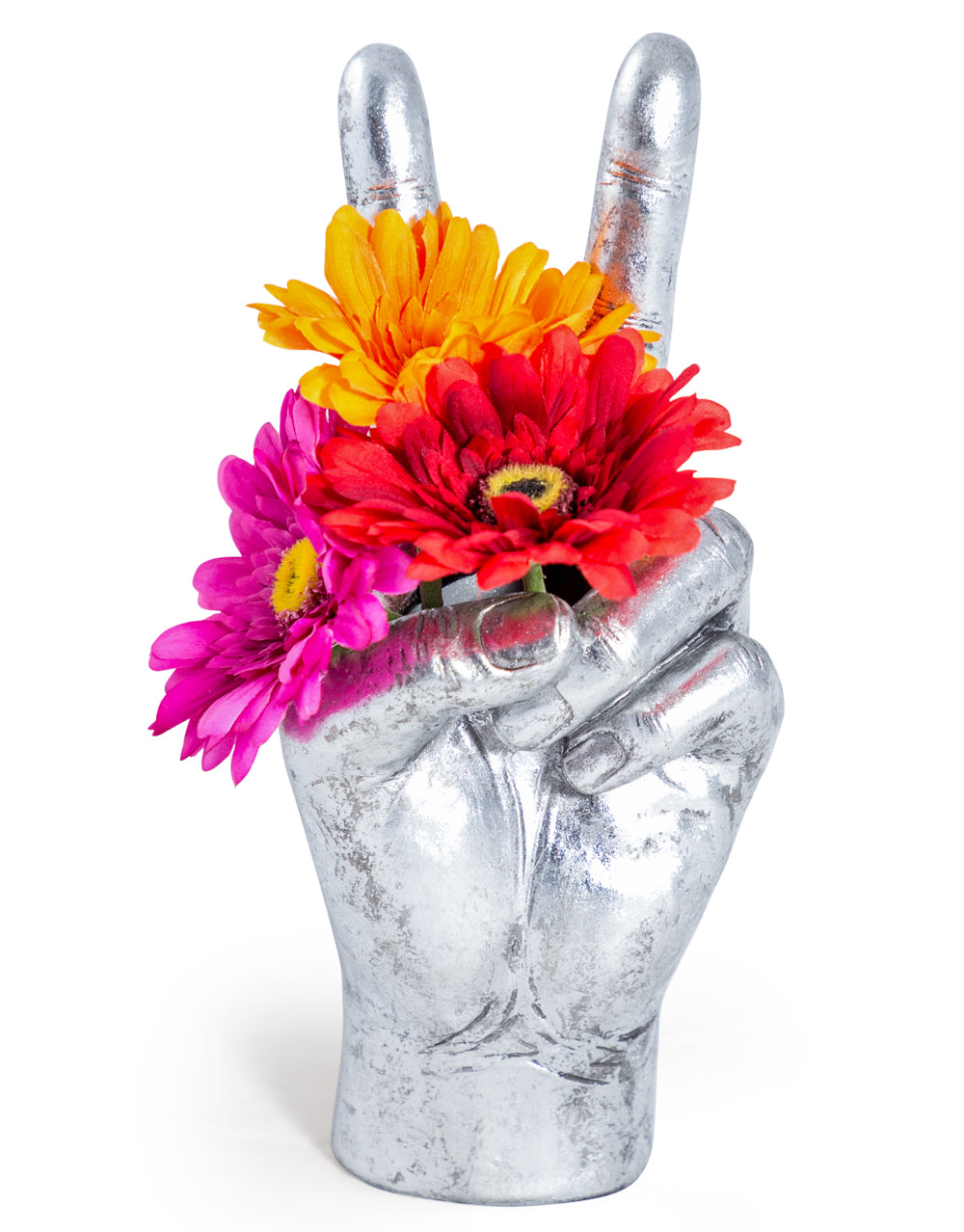 Large Antique Silver 'Peace' Hand Ornament