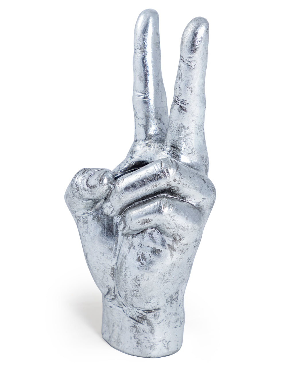 Large Antique Silver 'Peace' Hand Ornament