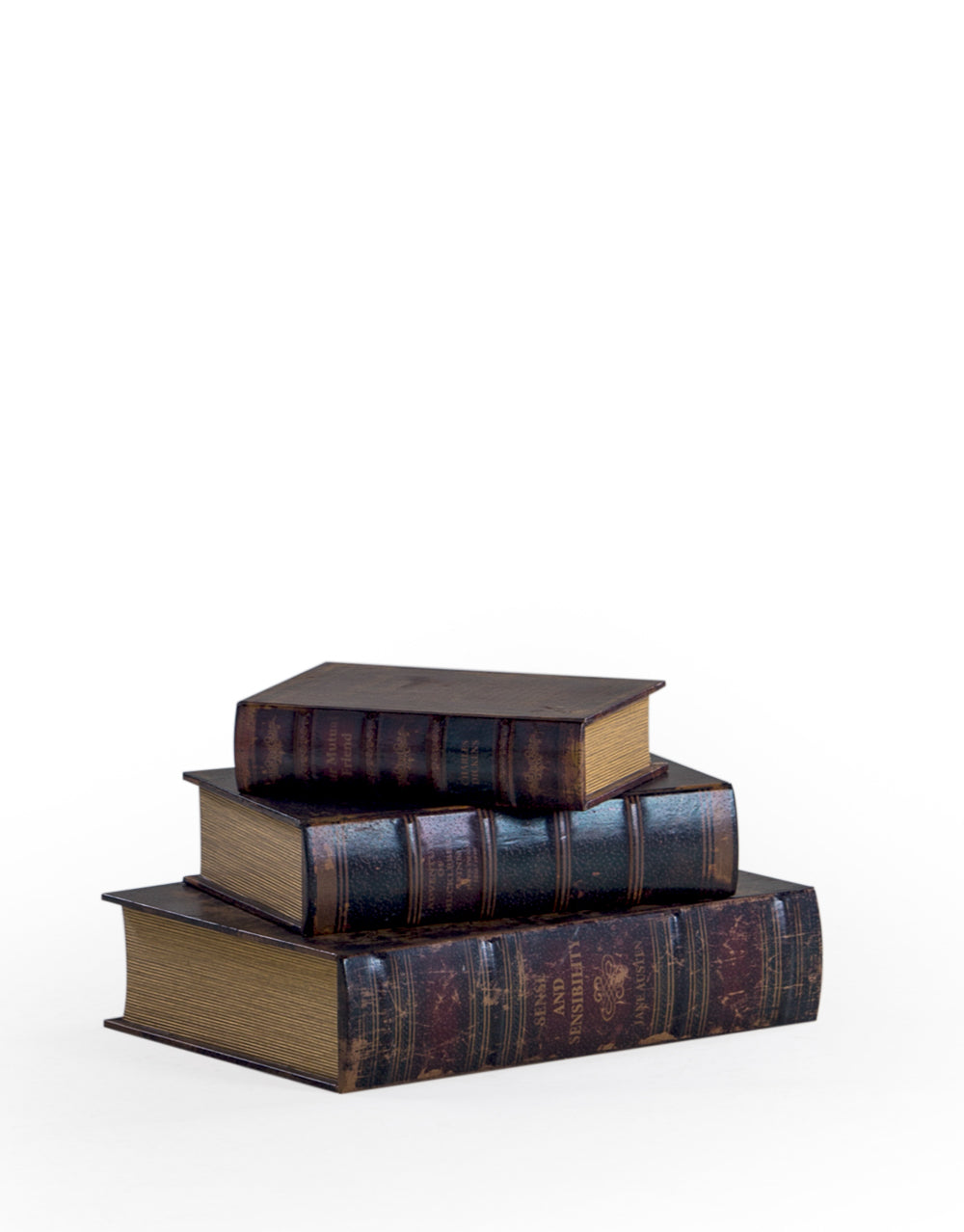 Antique Book Set of 3 Storage Boxes (Collection 6)