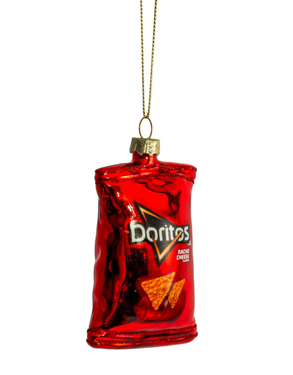 Set of 6 Crisps Decorative Glass Hanging Ornaments