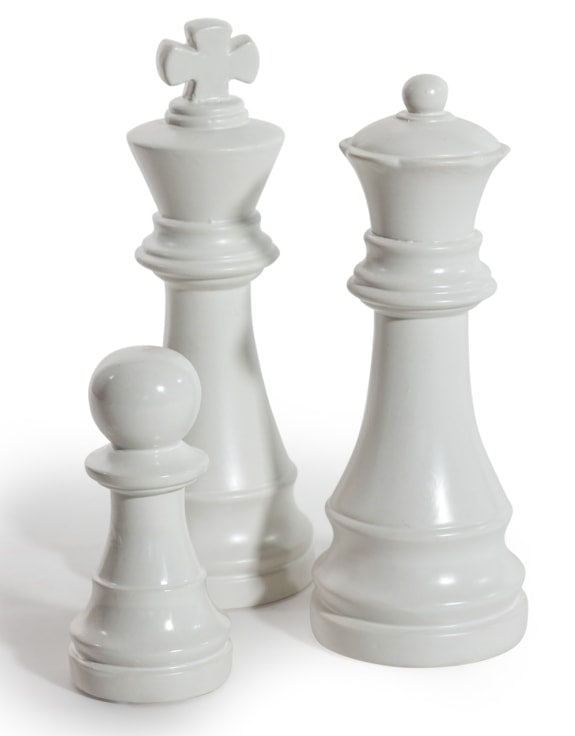 Matt White Large Ceramic Queen Chess Piece Ornament