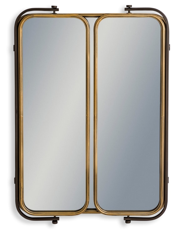Industrial Large 3 fold Wall Mirror