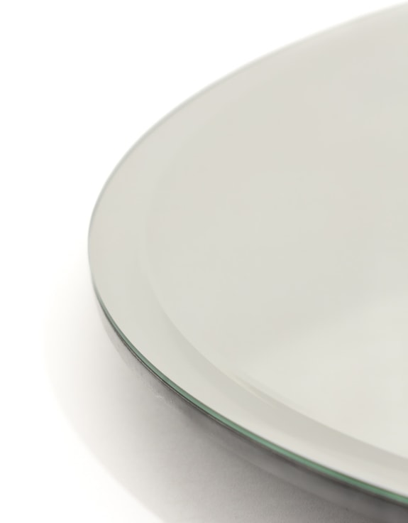 Round Large Plain Mirror with Bevel Edge