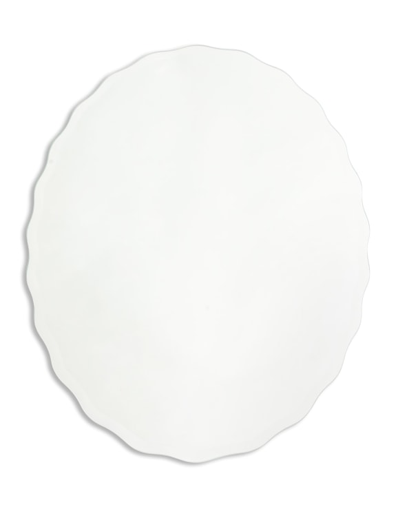 Medium Plain Mirror with Wave Bevel
