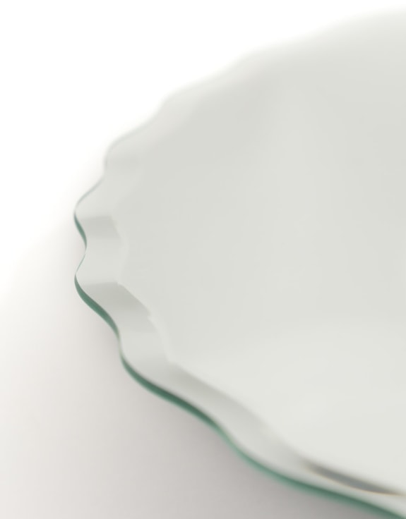 Medium Plain Mirror with Wave Bevel