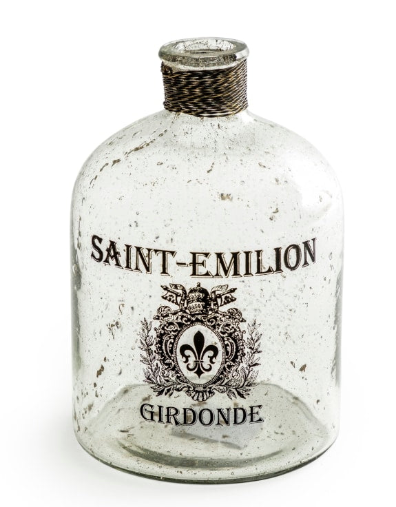 Bubbled Glass 'Saint Emilion' Bottle/ Vase