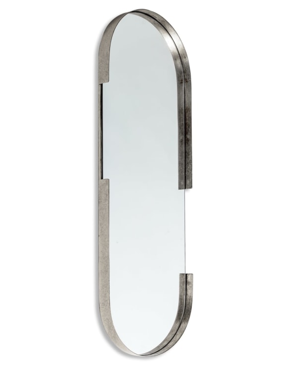 Antique Silver Champagne Medium Portrait Wall Mirror