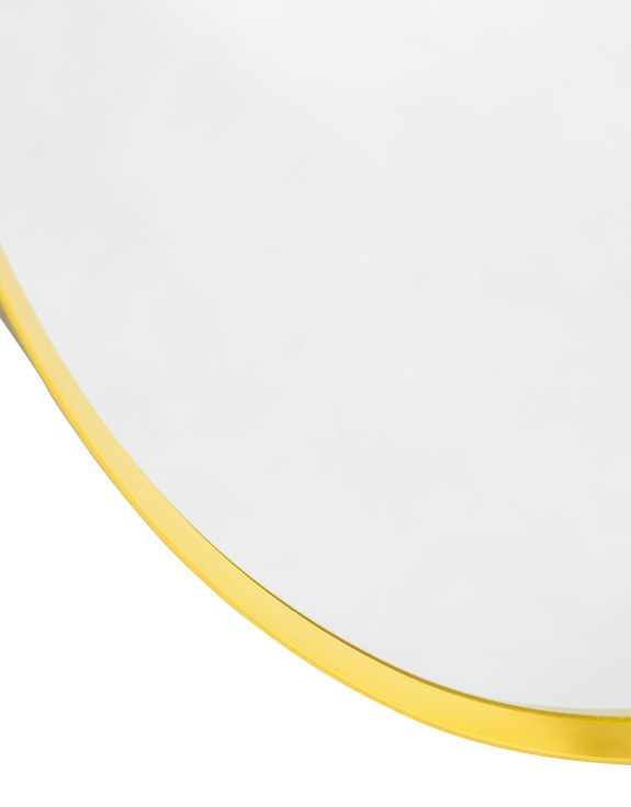 Large Oval Gold Metal Flare-Framed Broadway Wall Mirror