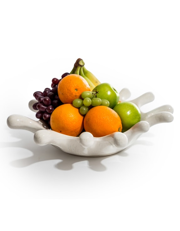 White Ceramic Splash Bowl