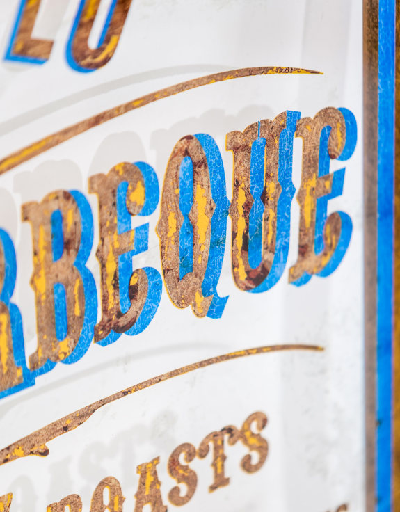 Large Gold Framed 'Portobello Gourmet' Wall Sign