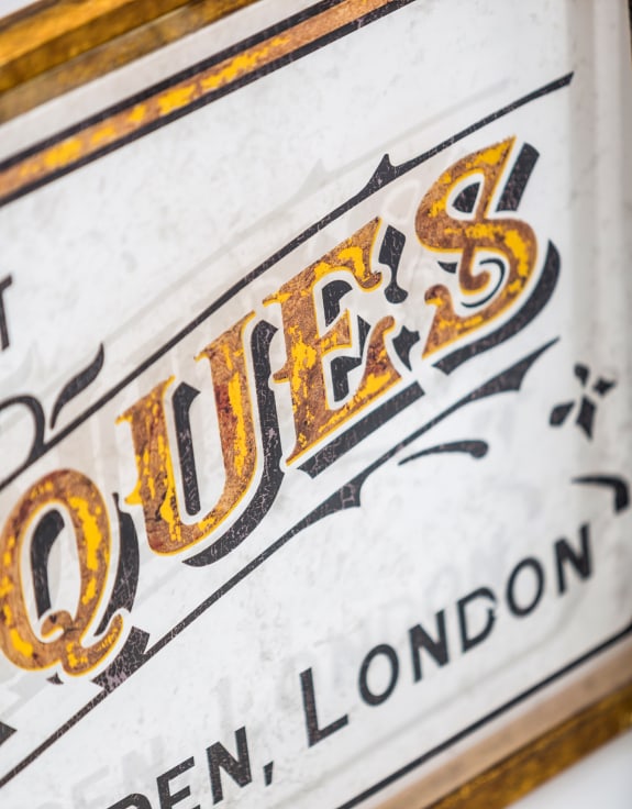 Large Gold Framed 'Stables Market' Wall Sign