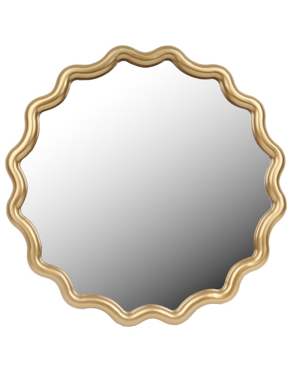 Gold Wave Framed Wall Mirror