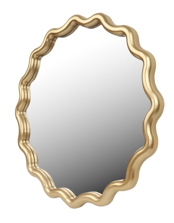 Gold Wave Framed Wall Mirror