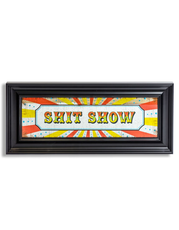 Large Mirrored 'Shit Show' Wall Sign