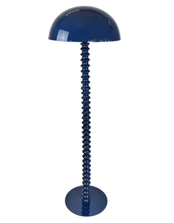 Indigo Ribbed Floor Lamp